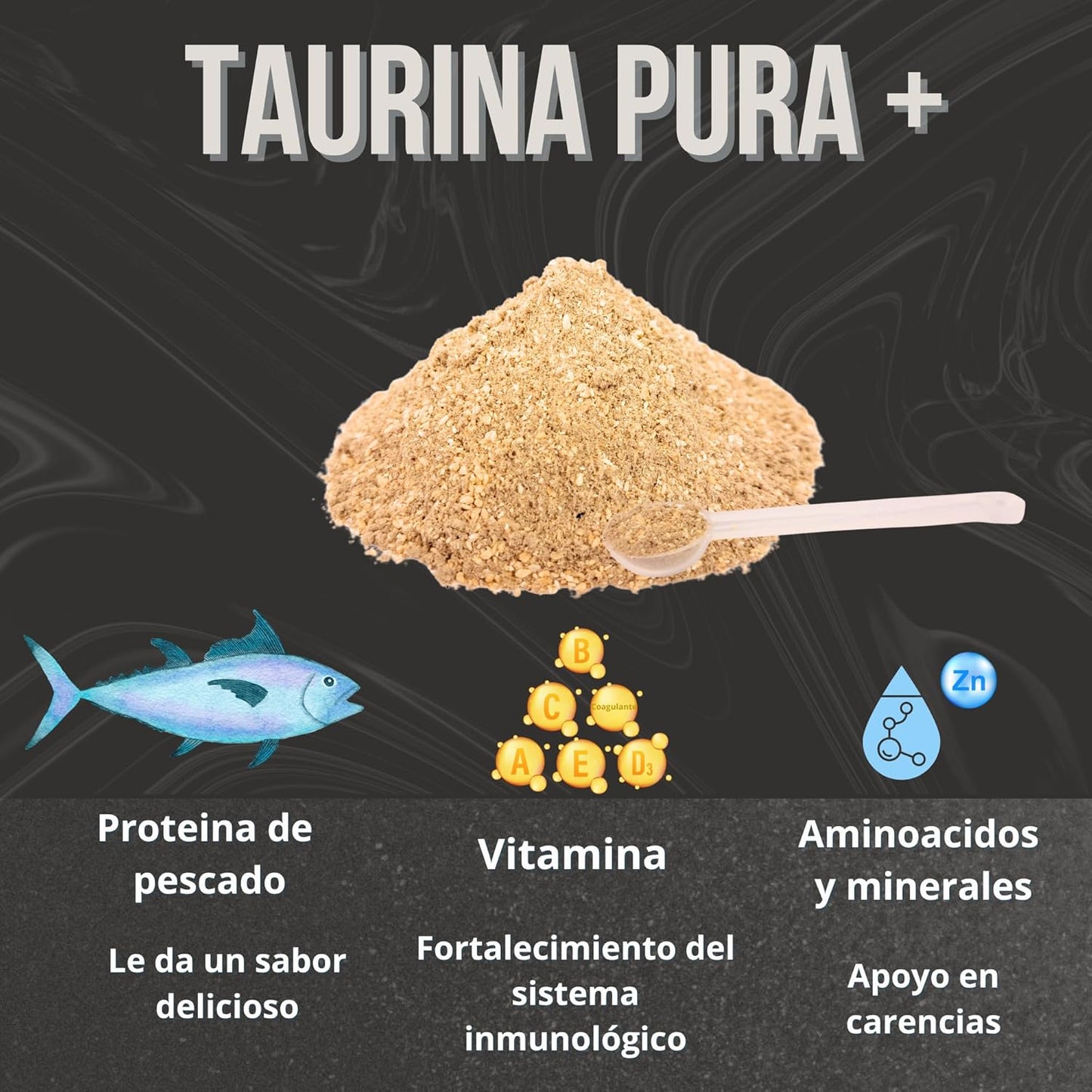 Taurina 300g Sabor Pescado para Gatos