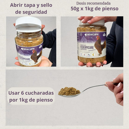 Federpicare - Suplemento para Picaje y Canibalismo en Gallinas y en Aves 500g