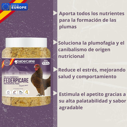 Federpicare - Suplemento para Picaje y Canibalismo en Gallinas y en Aves 500g