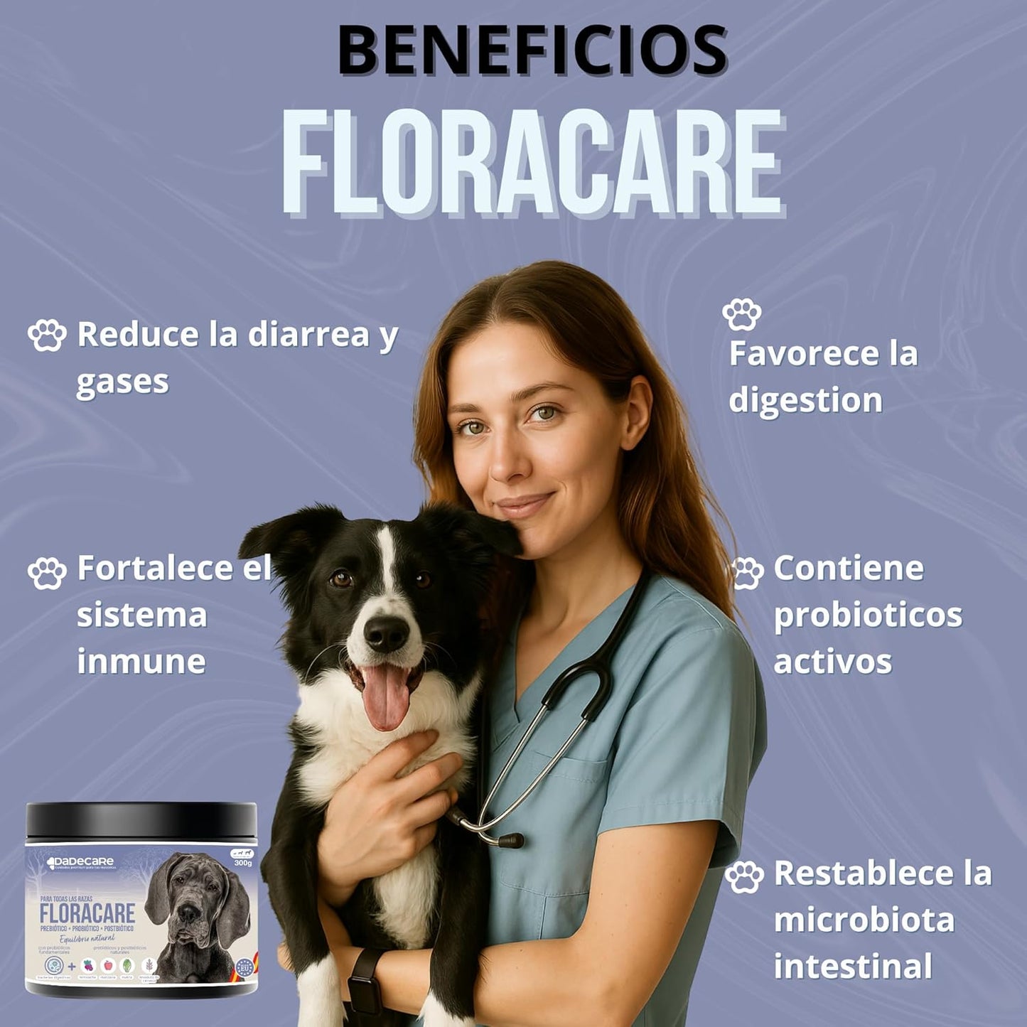 Floracare - Probioticos Perros en Polvo 300g