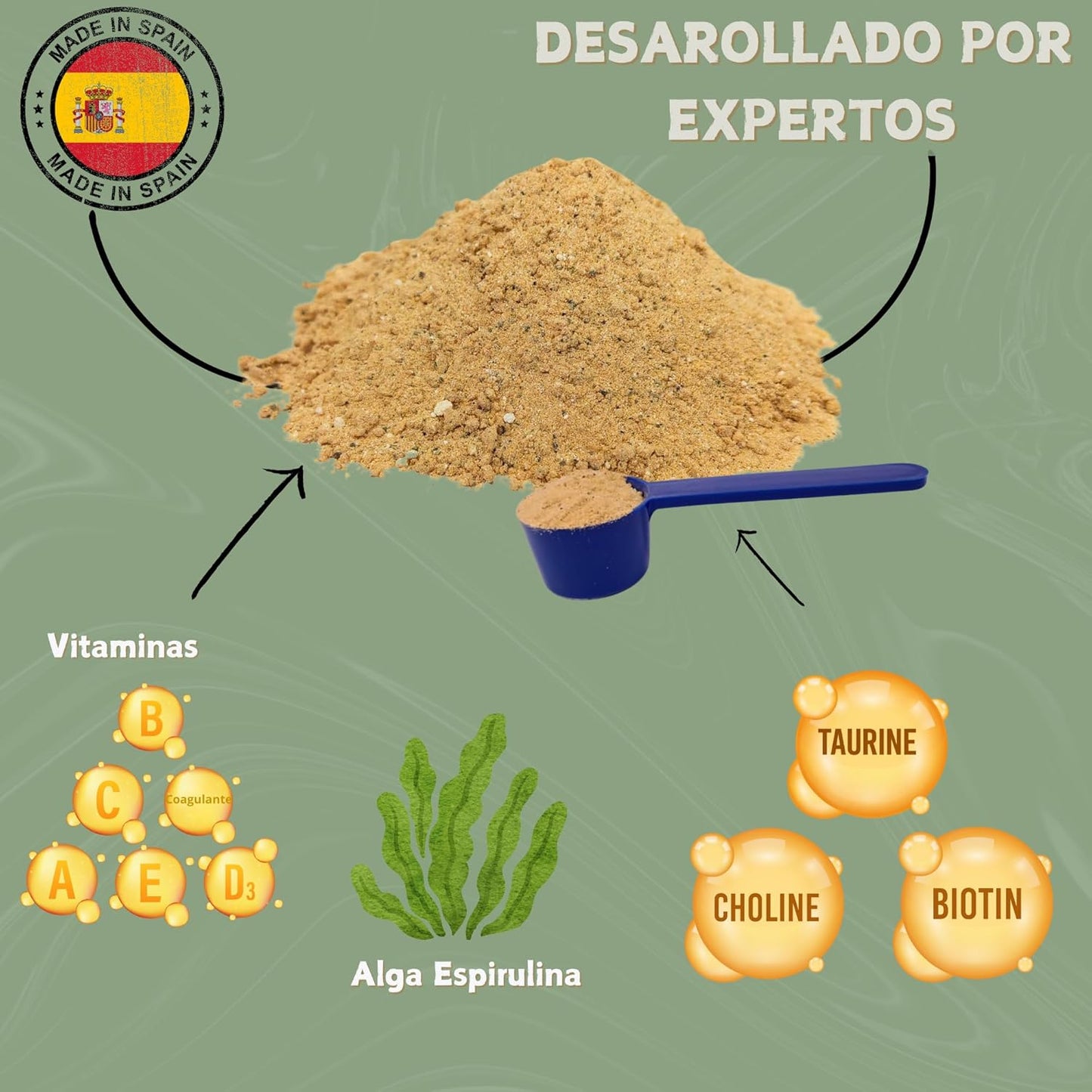 Inmucare Vitamínico Polvo Gatos 300 gr para estimular el apetito,