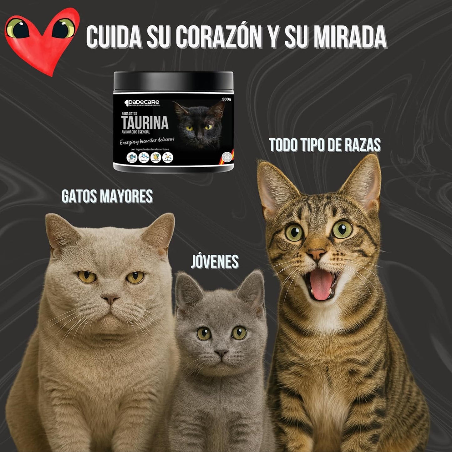 Taurina 300g Sabor Pescado para Gatos