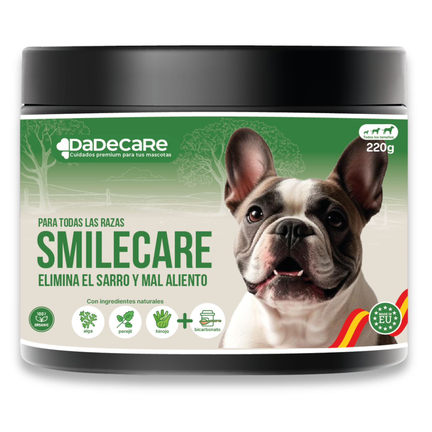 Smilecare – Polvos contra el mal aliento, 220 g, con algas marinas
